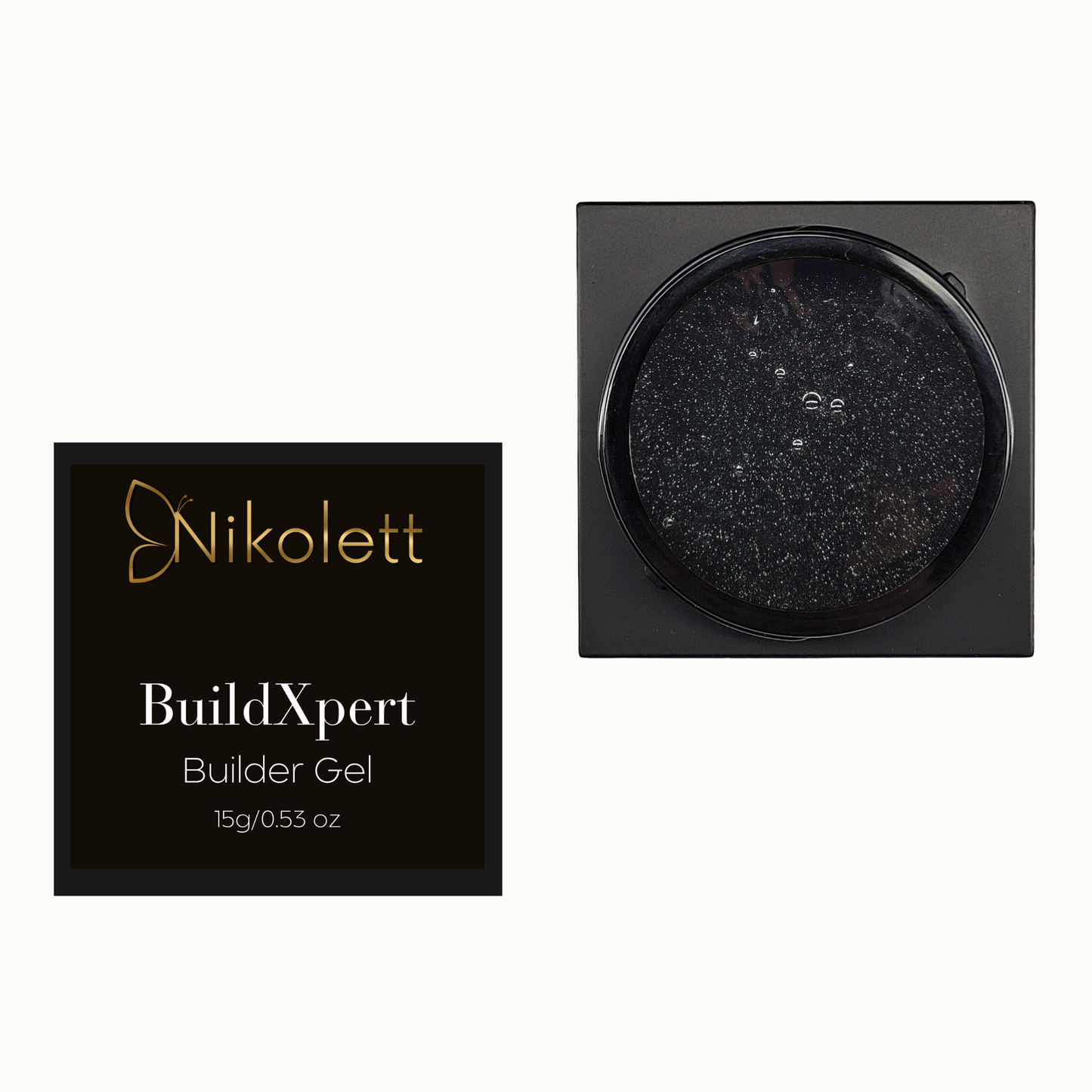 BuildXpert Builder Gel BX04 Noir Luxe (Glass Effect)