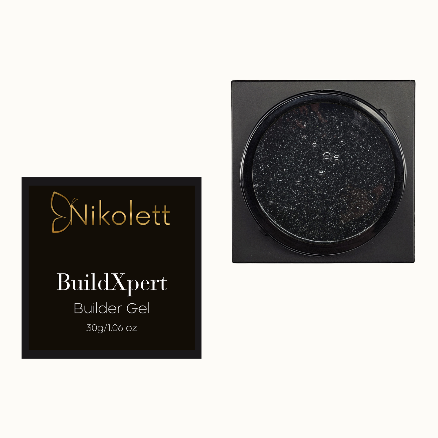 BuildXpert Builder Gel BX04 Noir Luxe (Glass Effect)